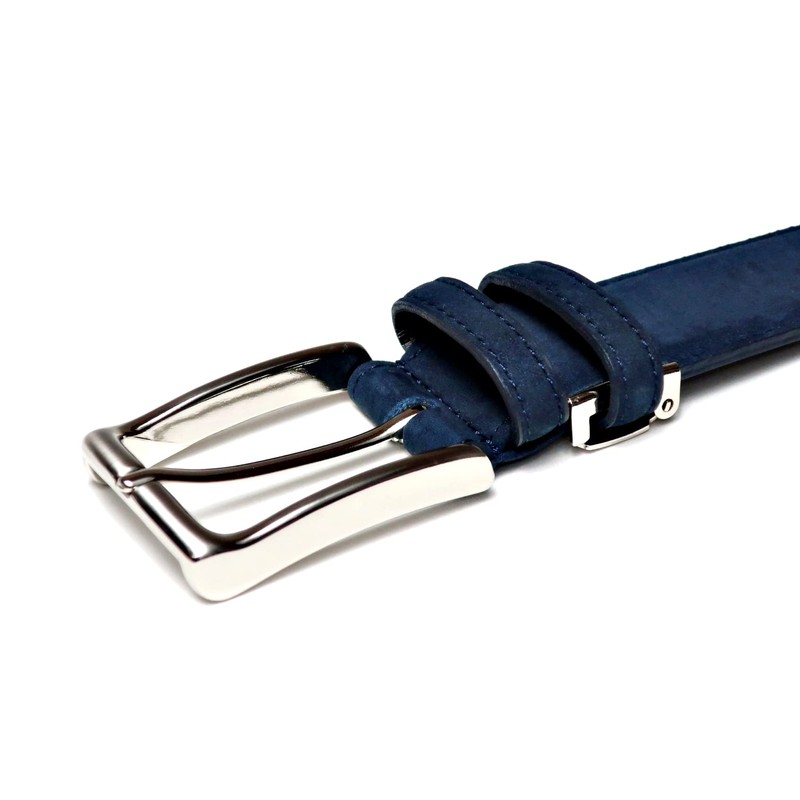 Keith KE21228-29 Men's Belt, Genuine Leather, Navy, Nubuck, Business &