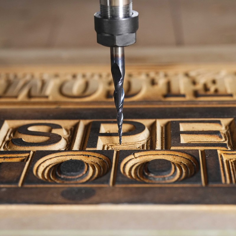 SpeTool 6mm Shank Ball Nose Router Bit, 0.25 Radius, CNC