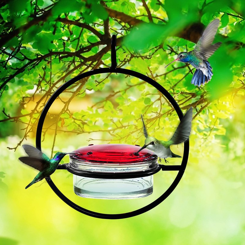 3 Pcs Hummingbird Feeder Metal Hanging Bird Feeder for Outdoor