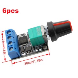 VISSQH 6 pcs PWM Motor Speed Controller,5V 12V 10A Motor Speed Controller module DC Speed Adjustable Switch with switch function