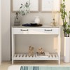 TaoHFE Foyer Tables for Entryway, Farmhouse Console Table with Drawer,