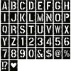 2 Inch Letter Alphabet Stencils 42 Pcs Set - Interlocking