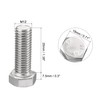 sourcing map M12 Hex Bolt M12-1.75 x 35mm 304 Stainless
