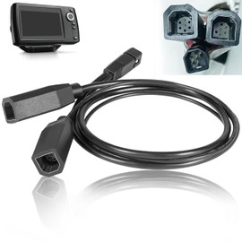 ZEZHIMI 720101-1 9M SIDB Y 9-Pin Side Imaging Dual Beam Splitter Cable Fits for Humminbird for Helix Side Imaging Products & Dual Beam Transducers