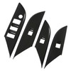 4 Pcs Door Window Control Panel Cover Carbon Fiber Style