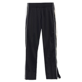 Gioberti Boys Track Jogger Athletic Pants - with Zip Bottom, Black/White, Size 12