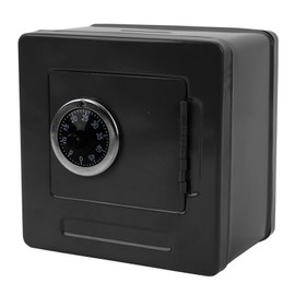 Password Box Durable Metal Password Cash Can Multifunctional Coded Lock Box Spacious Capacity Money Storage Box for Checks Keys Black