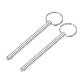 PATIKIL 316 Stainless Steel Quick Release Pins 2pcs Bimini Top Pins Available Length 79mm Total Length 95mm Diameter 6.3mm Boat Marine Hardware Deck Boat Bimini Top
