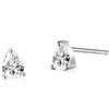 Vintage Pear Cut Stud CZ Earrings | Cubic Zirconia Solitaire
