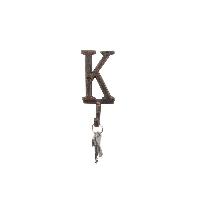 HANDCRAFTED NAUTICAL DÉCOR Rustic Copper Cast Iron Letter K Alphabet