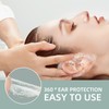100 pcs Disposable Ear Covers for Shower, Clear Waterproof Ear