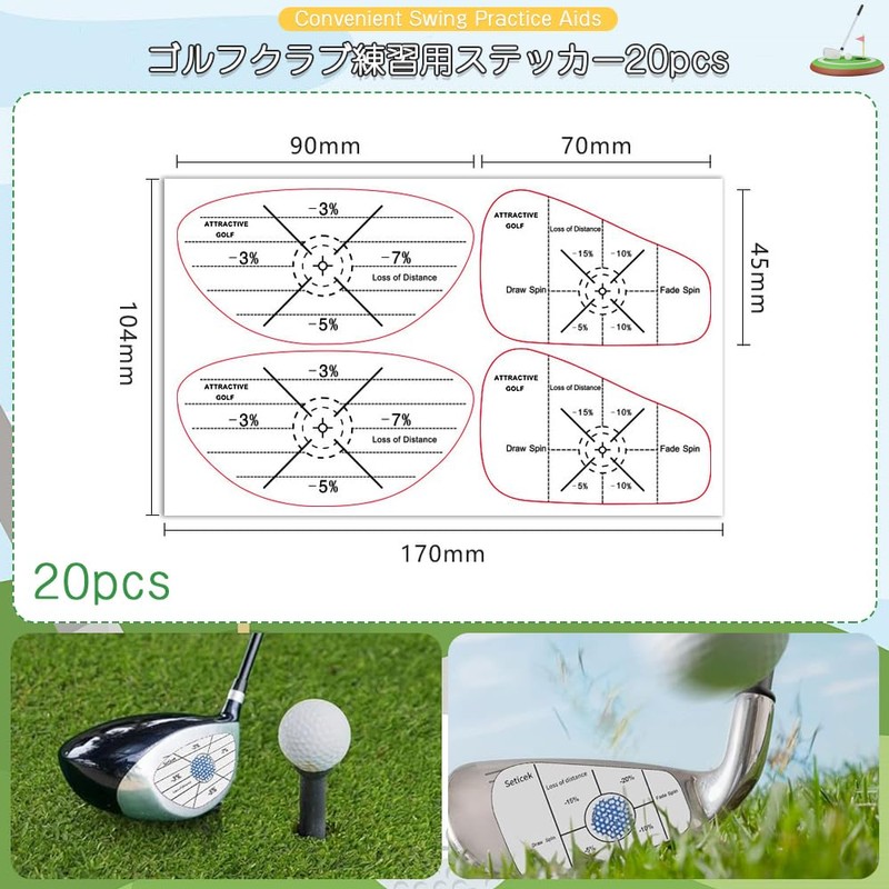 Golf Shot Markers, 20 Pieces Set, Shot Sensor, Golf Location