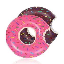 DMAR Donut Pool Floats Donut Pool Floatie Donut Tube Pool Doughnut Pool Float Donut Inflatables Doughnut Inner Tube Doughnut Pool Floatie Donut Pool Ring Donut Swimming Ring for Beach Pool 30'', 2Pcs