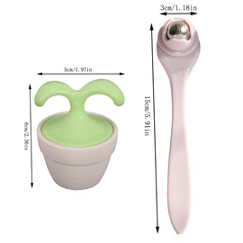 DeaHea 2 Pack Mini Massager Roller Ball Bead Relaxation Tiny Portable Handheld Massage Pocket Tool for Eye Face Neck Foot Arm Leg Feet Hand Finger Shoulder Anti Wrinkle Routine