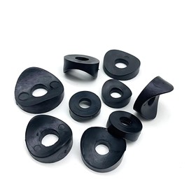 12 Pcs 1" x 0.29" x 0.32" Arc-shaped Gasket, Plastic Machine Round Spring Deck Washers Fastener, for Fastening Gaskets of Hollow Round Tubes