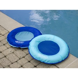 Wahu Hydro Pod Versatile Pool Float with Carrying Bag, 21" Round Portable Pool Float for Adults and Kids Ages 8+, Light Blue/Blue