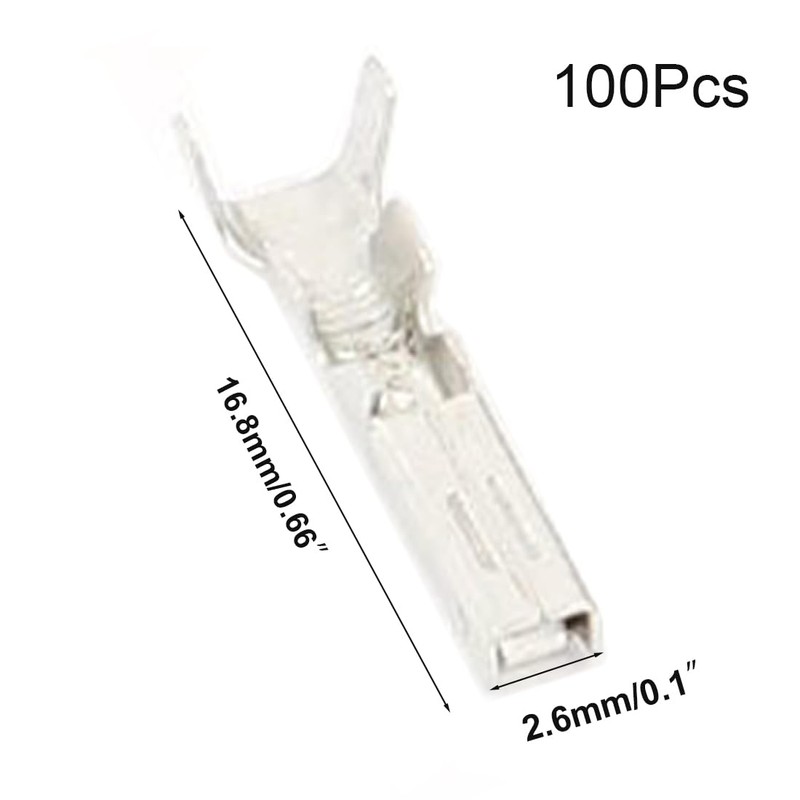 TA-VIGOR 100Pcs 1.5mm Wire Spade Connectors, Female Spade Connectors Wire