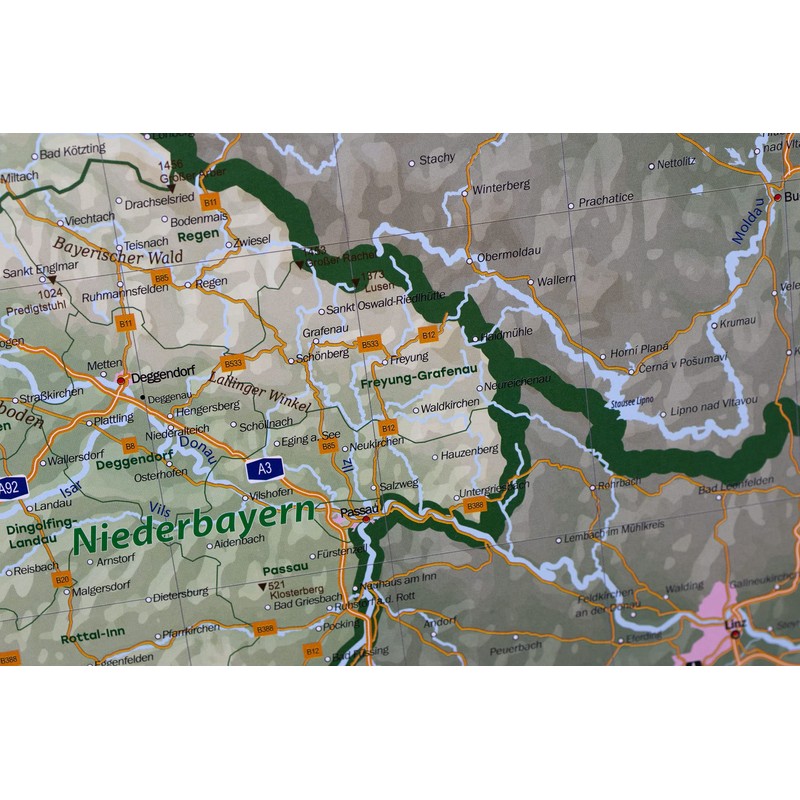Large map of Germany with full lamination (wall map) 39.4