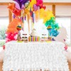 Elegant Comfortable Dessert Table Skirt Cloth Decor for Wedding Party