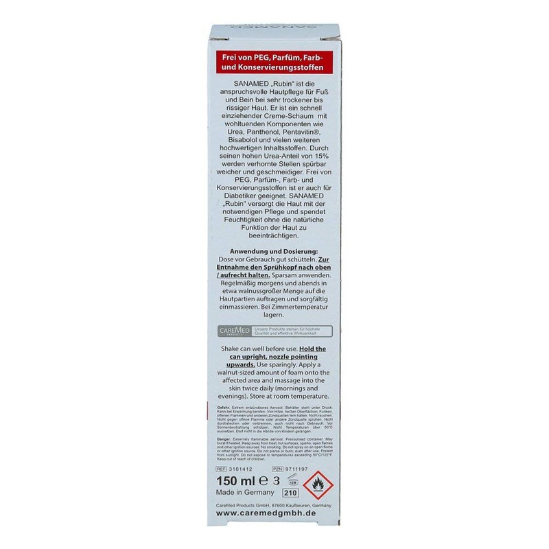 Rubin Sanamed Foot Cream Foam 150 ml