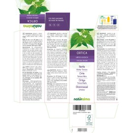Nettle (Urtica dioica) Leaves and Roots Alcohol-Free Mother Tincture Naturalma - Liquid Extract Drops 200 ml - Food Supplement - Vegan