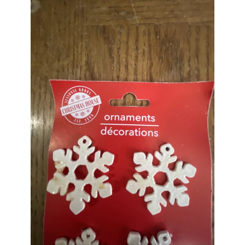 Christmas House Snowflake Ornaments