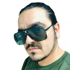 Sunglasses Men Designer Fashion Square Model Dark Green Lens UV Protection Gafas