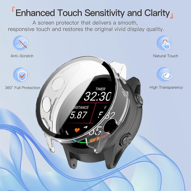 Case Cover for Garmin Forerunner 570 47mm,Hard PC Protective Case