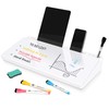 DOLLAR BOSS Glass Desk Whiteboard Small Dry Erase Board Desktop