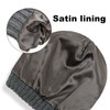 Camelliass Women Knitted Beanie Hat Satin Lined Winter Warm Cap