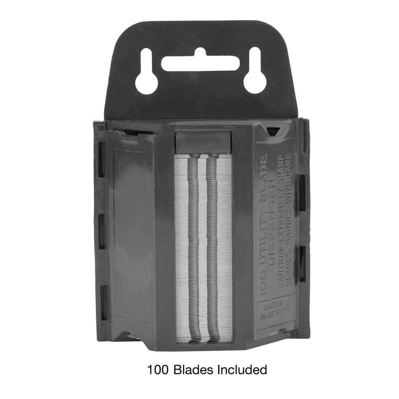 Sheffield 12282 Standard 100 Utility Box Cutter Blades with Dispenser,