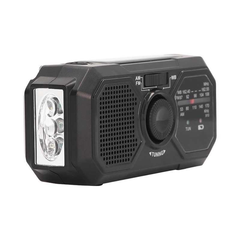 Solar Hand Crank Radio NOAA Portable Multifunctional Hand Crank Weather