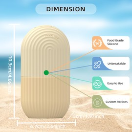 XKMiess Ice Cube Roller Massager for Face, Eyes and Neck Naturally Conditioning and Skin Care,De-Puff Eye Bags,Reduce Migraine Pain,Reusable Massage Silicone Ice Mold (Yellow)