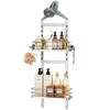 Orimade Aluminum Hanging Shower Caddy Over Head, Adjustable Bathroom Shelf
