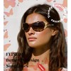 FEISEDY Trendy Polarized Y2K Sunglasses Wrap Around Butterfly Design Fashion
