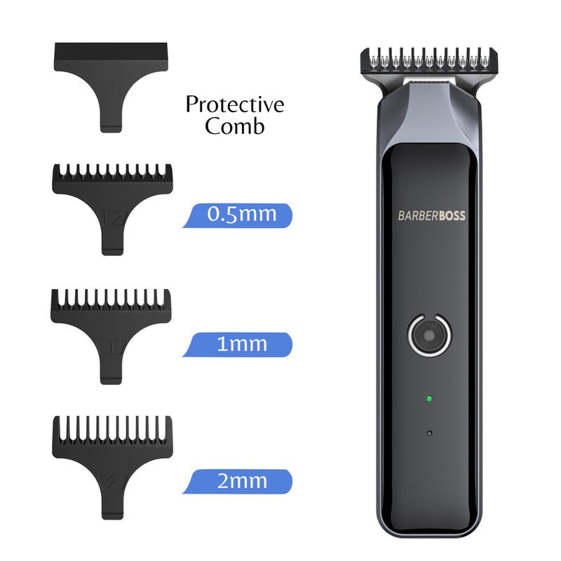 Barberboss Men's Trimming Kit: Beard and Hair Clipper Set with
