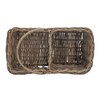 KOUBOO Rattan Kobo Stair Step Basket with Folding Handle, Collect,