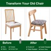 CRFATOP Waterproof Dining Chair Seat Covers Set of 4, Stretch