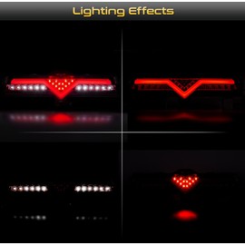 VIPMOTOZ Full LED Rear Bumper Center Backup Reverse Brake Light Tail Running Fog Lamp Assembly Replacement Compatible with 2013-2020 Subaru BRZ 2017-2020 Toyota 86 Chrome Housing Red Lens, 1-Piece