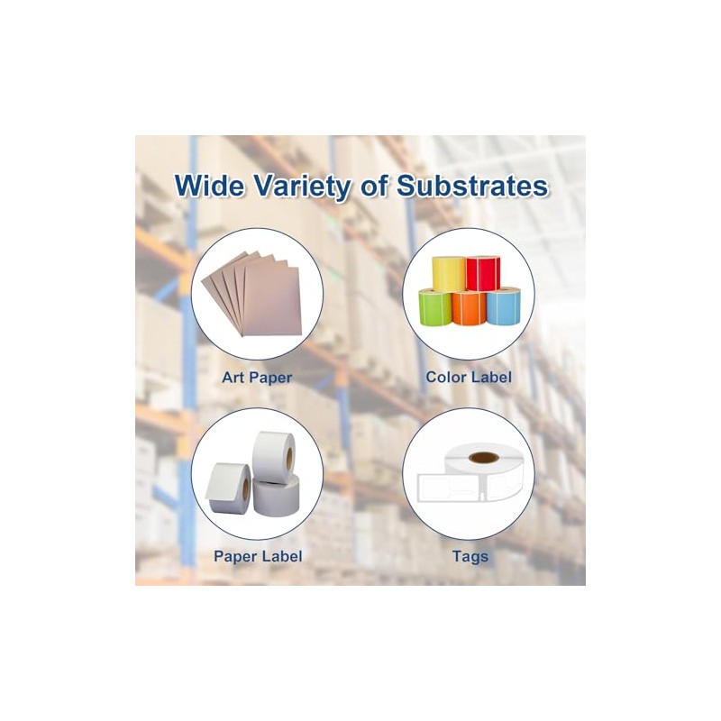 8 Rolls Desktop Thermal Transfer Ribbons -Enhanced Wax, 2.25" x