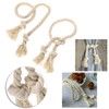 BTSKY 2 Pieces Natural Cotton Curtain Rope Tiebacks-Handmade Curtain Decorative