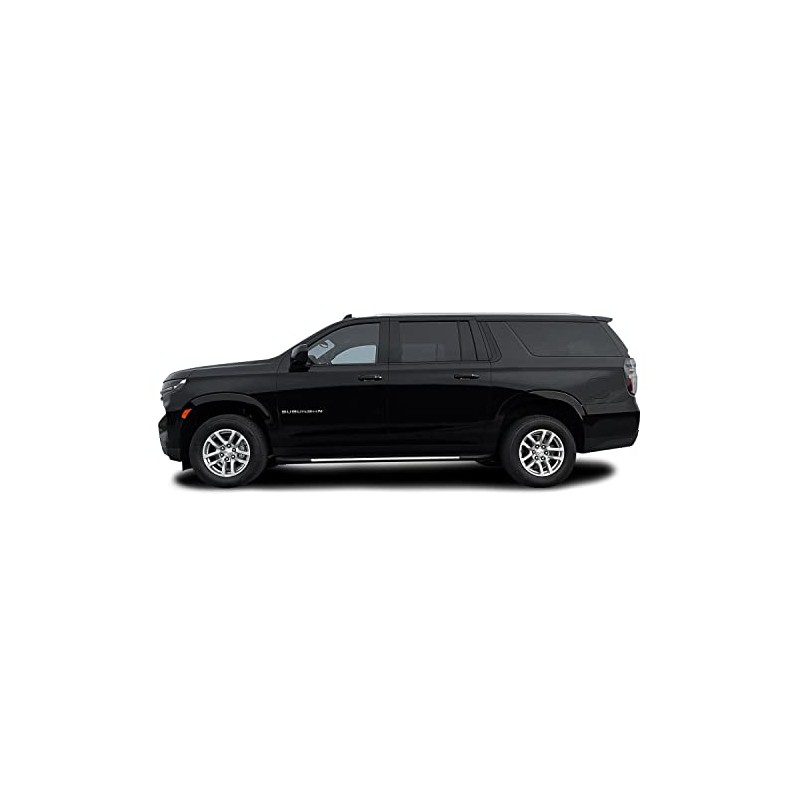 Chrome Delete Blackout Vinyl Overlay for 2021-2022 Chevy Suburban Window