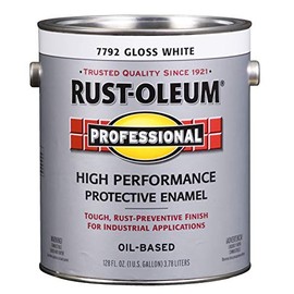 RUST-OLEUM 7792-402 Gallon Gloss White Enamel, 1 Gallon (Pack of 1)