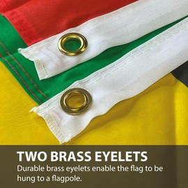 NWFlags Ghana Flag 5ft x 3ft 75d Premium Polyester Suitable For Flagpoles | Strong Polyester 5x3 foot material Ghanaian flag with Eyelets