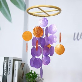 Wind Chime Circles,DIY Wind Chimes Long Lasting House Garden Wind Parts Transparent Top Circles of Wind Chime or Frames of Round Patio Ring, Outdoor Decor