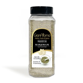 GranAroma Marjoram Cut & Sifted, French & Italian Cuisine, Savory Seasoning (3.52 Ounce)