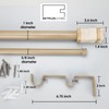 SKYPLUS LIVING Rustic Boho Style Double Curtain Rod Set with