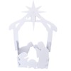 44x27x5cm Christmas Jesus Scene White PP Hollow Board Outdoor Nativity