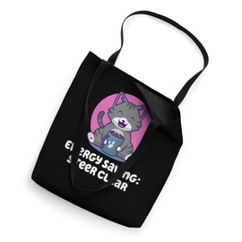 Energy Saving Steer Clear Introvert Sayings Antisocial Tote Bag