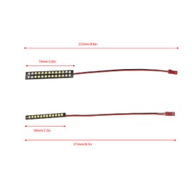 58mm 70mm Highlight Waterproof Front Bumper and Rear Bumper Light Bar Compatible with traxxas 1/10 MAXX RC Car Truck Upgrade Accessories